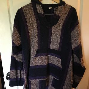 6 FOR $25 Baja Hoodie( surfer poncho) purple long